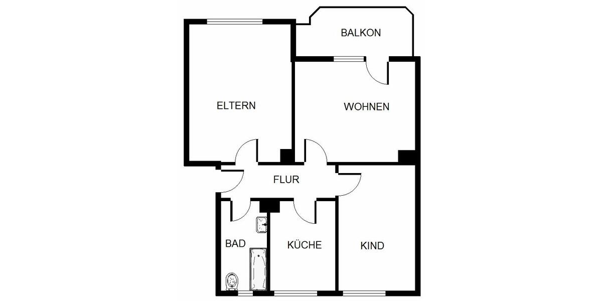Etagenwohnung Gelsenkirchen Gelsenkirchen-Nord - 3 Zimmer, 57 m&sup2;, 459&euro; | Angebot:25751951