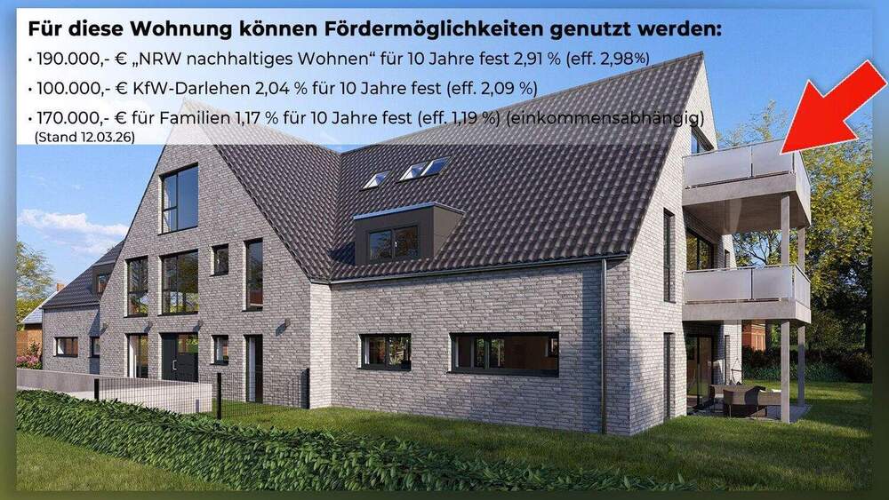 Etagenwohnung Borken - 2 Zimmer, 94 m&sup2;, 379.000&euro; | Angebot:25695753