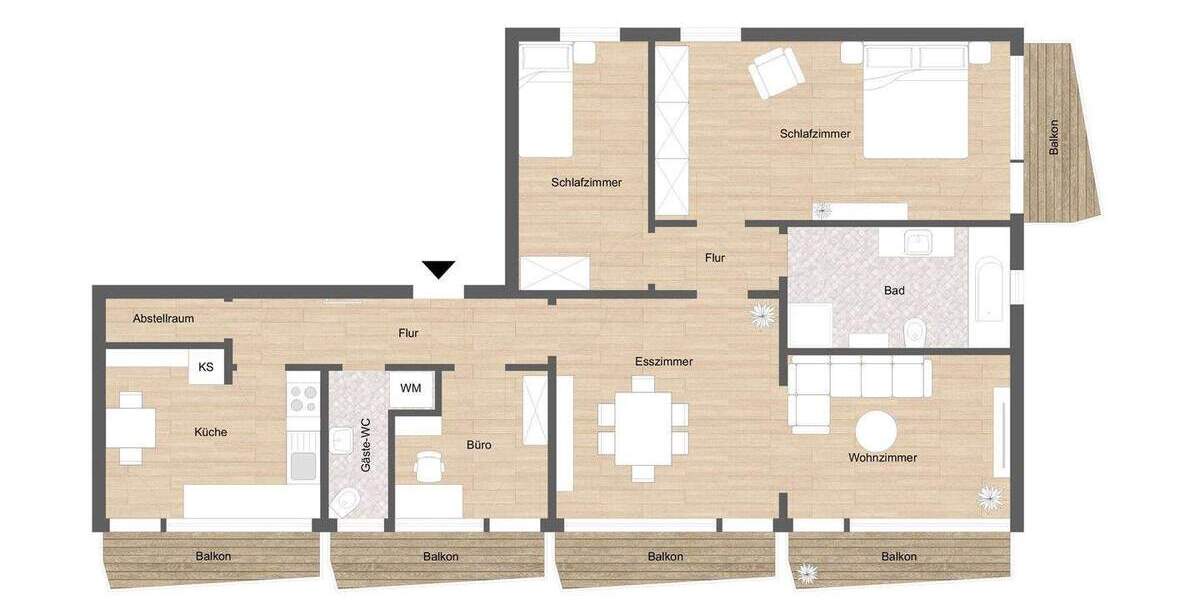 Etagenwohnung Bocholt Stenern - 4 Zimmer, 110 m&sup2;, 239.000&euro; | Angebot:25741110