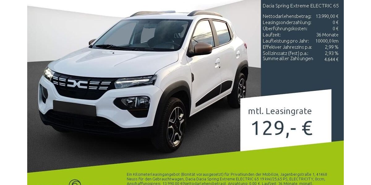 Dacia Spring 8.642 km 12.777 &euro; Borken 46325