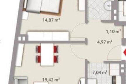 Wohnung Duisburg Mittelmeiderich - 2 Zimmer, 52 m&sup2;, 450&euro; | Angebot:26647866