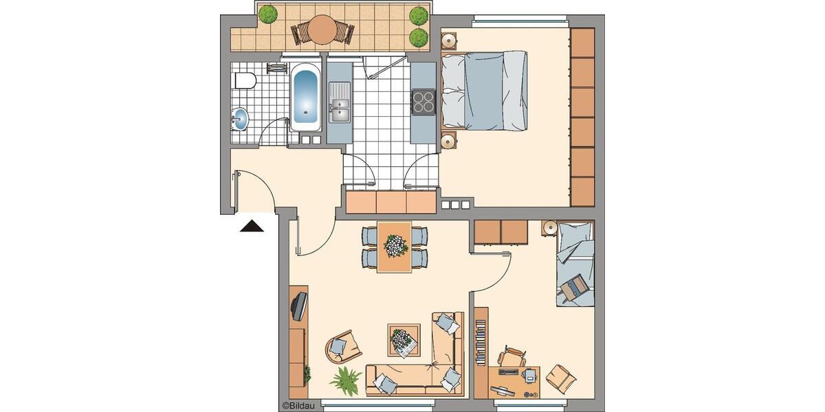Etagenwohnung Duisburg Rheinhausen - 3 Zimmer, 62 m&sup2;, 529&euro; | Angebot:25245043