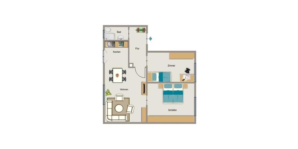 Erdgeschoßwohnung Kamp-Lintfort Lintfort - 3.5 Zimmer, 51 m&sup2;, 468&euro; | Angebot:24656167