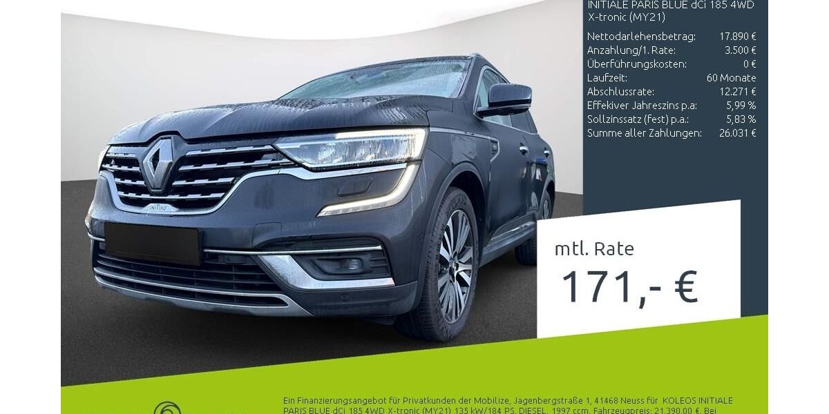 Renault Koleos 90.700 km 21.390 &euro; Borken 46325