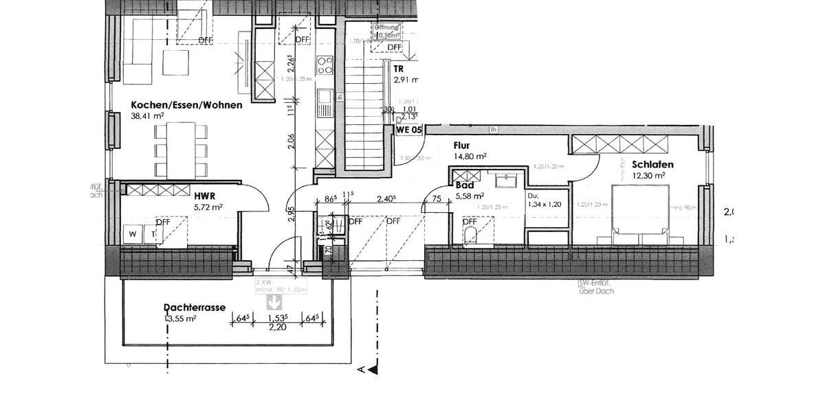 Dachgeschoßwohnung Bocholt - 2 Zimmer, 80 m&sup2;, 1.120&euro; | Angebot:23860328