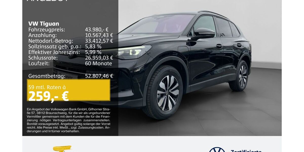 VW Tiguan 4.900 km 43.420 &euro; Dorsten 46282