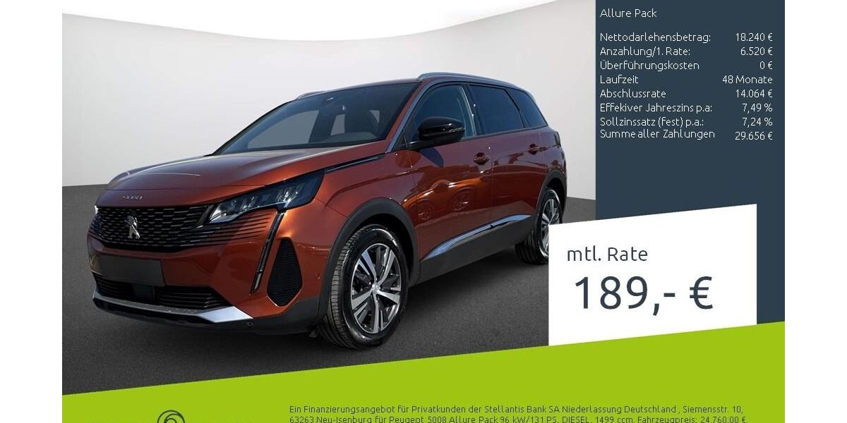 Peugeot 5008 54.726 km 22.980 &euro; Bocholt 46395