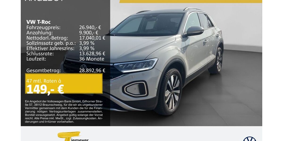 VW T-Roc 9.987 km 24.840 &euro; Dorsten 46282
