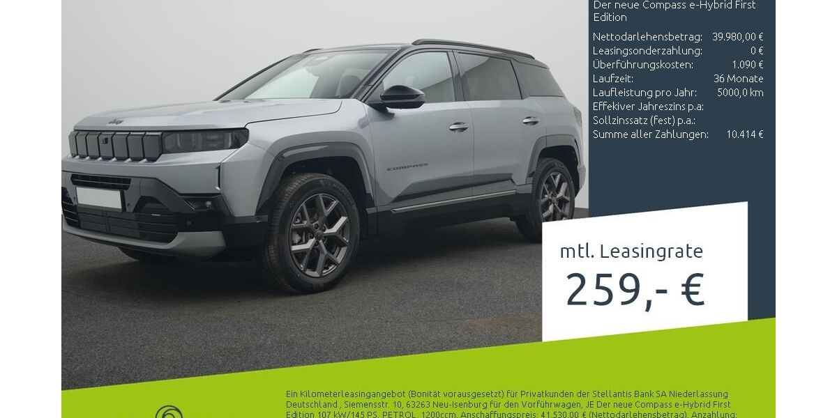 Jeep Compass 7.500 km 38.980 &euro; Borken 46325