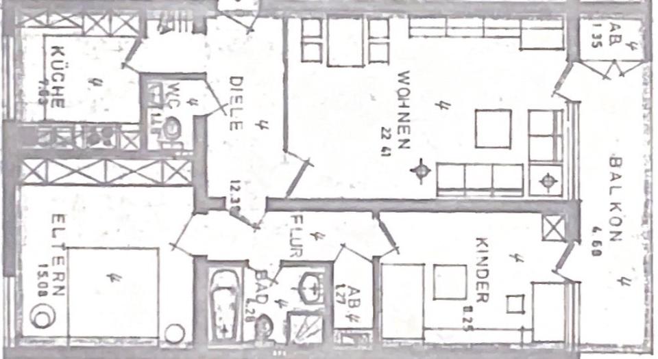 Etagenwohnung Dorsten - 3.5 Zimmer, 82 m&sup2;, 1.050&euro; | Angebot:26036360