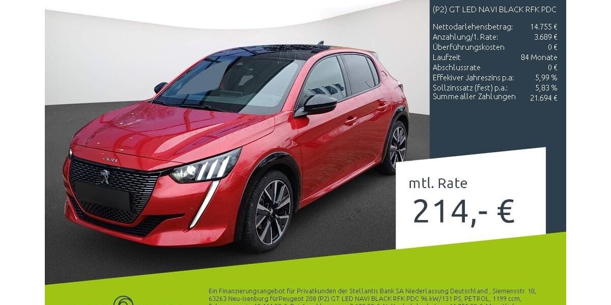 Peugeot 208 17.564 km 18.444 &euro; Borken 46325