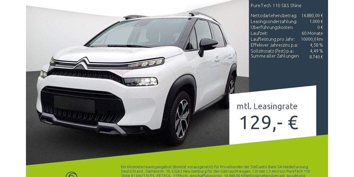 Citroen C3 Aircross 15.465 km 14.889 &euro; Bocholt 46395