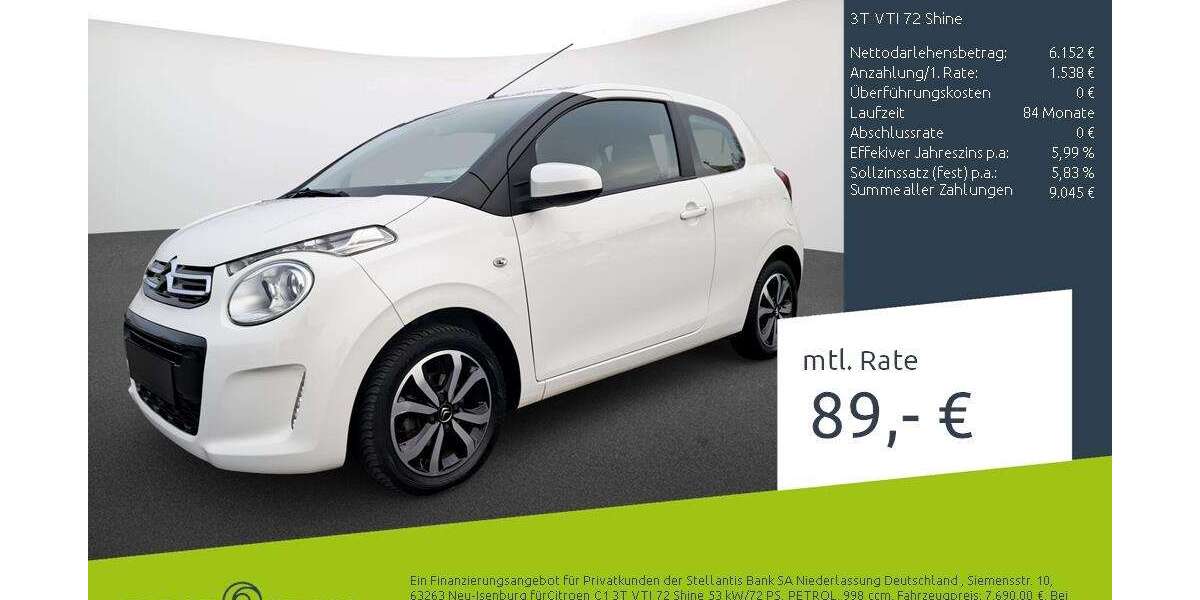 Citroen C1 68.265 km 7.690 &euro; Bocholt 46395