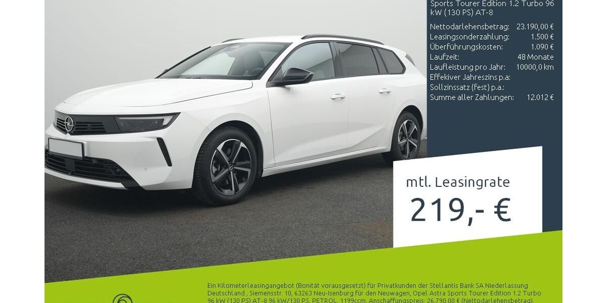 Opel Astra 1.500 km 22.790 &euro; Borken 46325