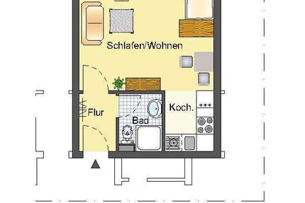 Wohnung Dorsten Holsterhausen - 1 Zimmer, 31 m&sup2;, 299&euro; | Angebot:26098568