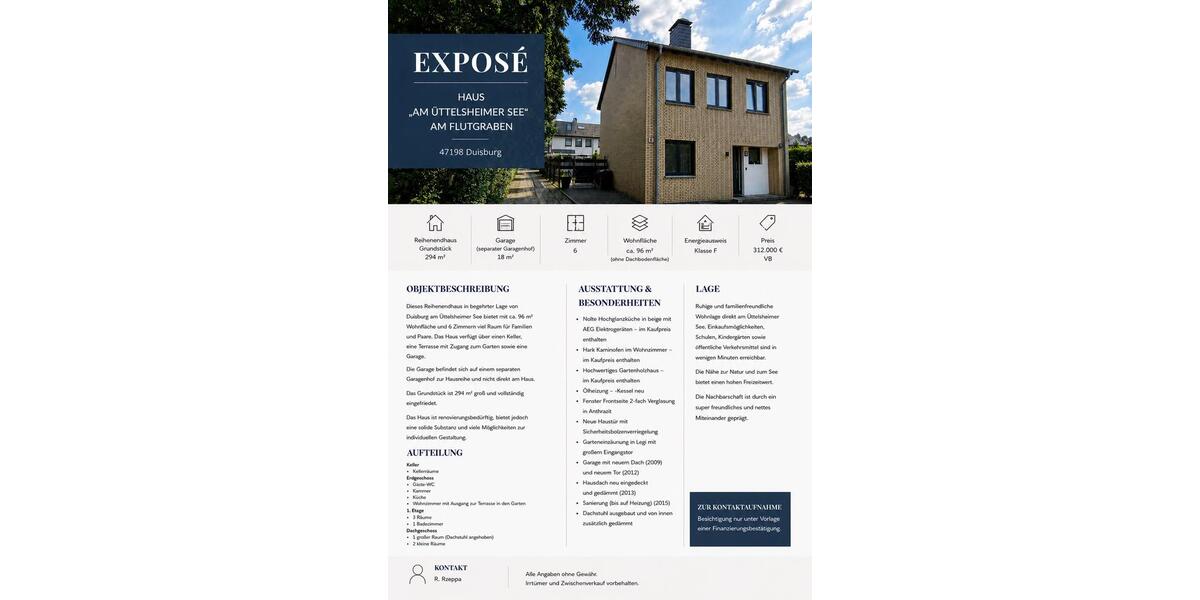 Reihenhaus Duisburg Essenberg - 312.000&euro; | Angebot:27006907