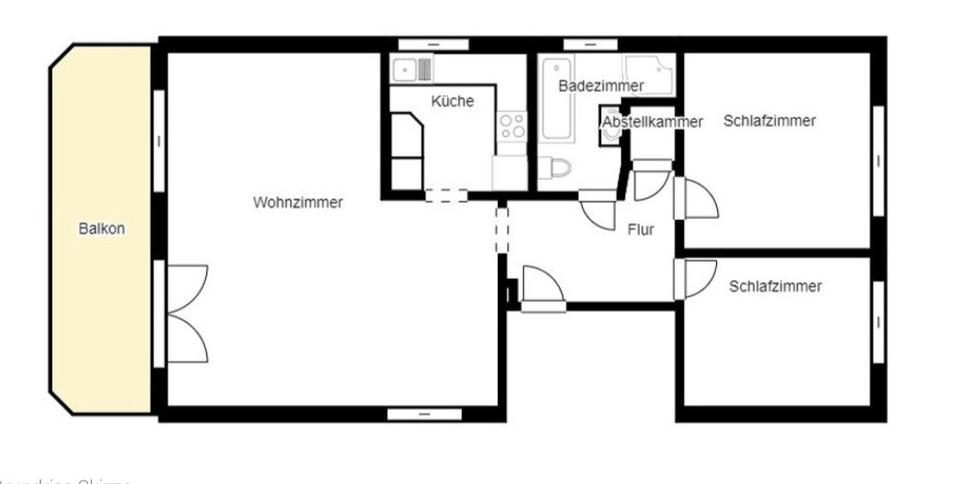 Etagenwohnung Dinslaken Hiesfeld - 3 Zimmer, 81 m&sup2;, 219.000&euro; | Angebot:26023908