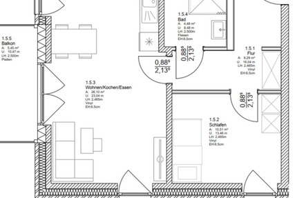 Wohnung Rheurdt - 2 Zimmer, 49 m&sup2;, 331&euro; | Angebot:25379005