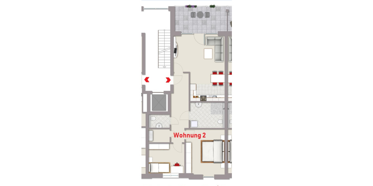 Etagenwohnung Rhede - 3 Zimmer, 86 m&sup2;, 1.125&euro; | Angebot:25017122
