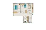 Dachgeschoßwohnung Duisburg Hamborn - 3.5 Zimmer, 79 m&sup2;, 419&euro; | Angebot:26597038