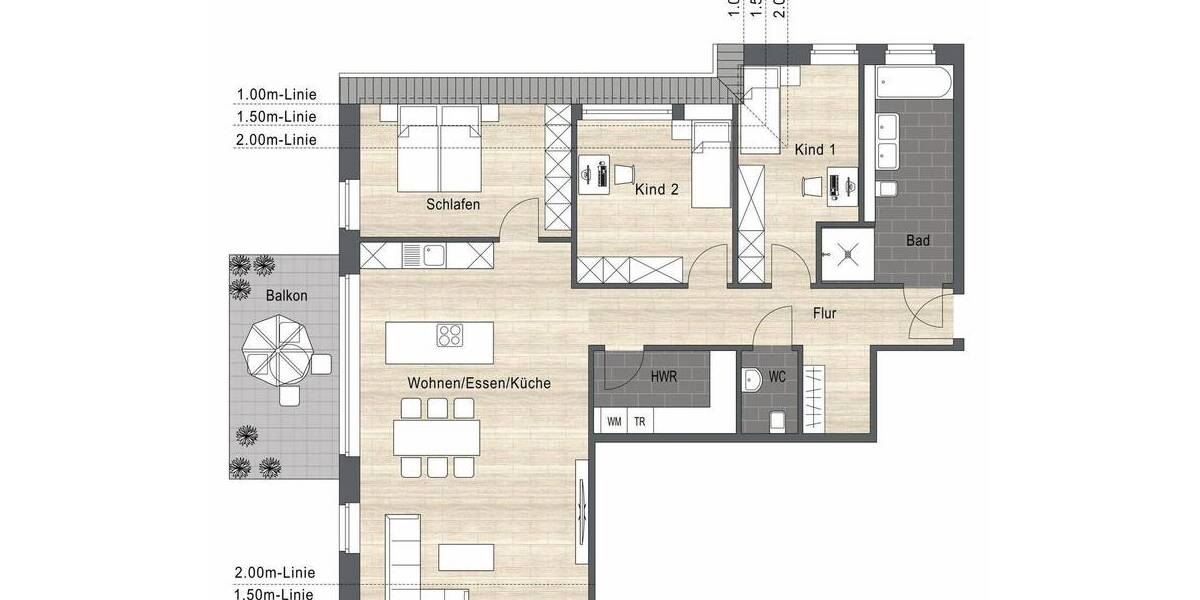 Etagenwohnung Borken - 4 Zimmer, 117 m&sup2;, 469.000&euro; | Angebot:25695748