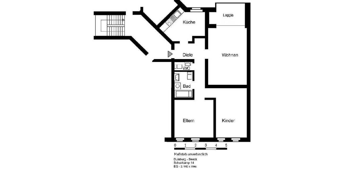 Erdgeschoßwohnung Duisburg Beeck - 3 Zimmer, 77 m&sup2;, 649&euro; | Angebot:25793776