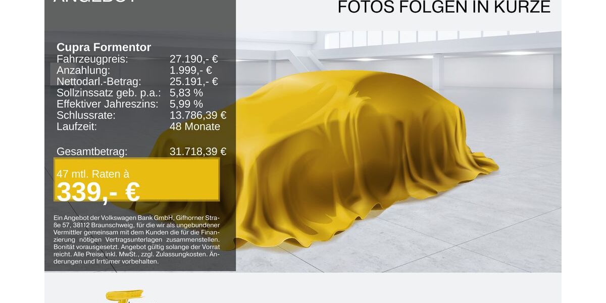 Cupra Formentor 34.326 km 26.730 &euro; Oberhausen 46047