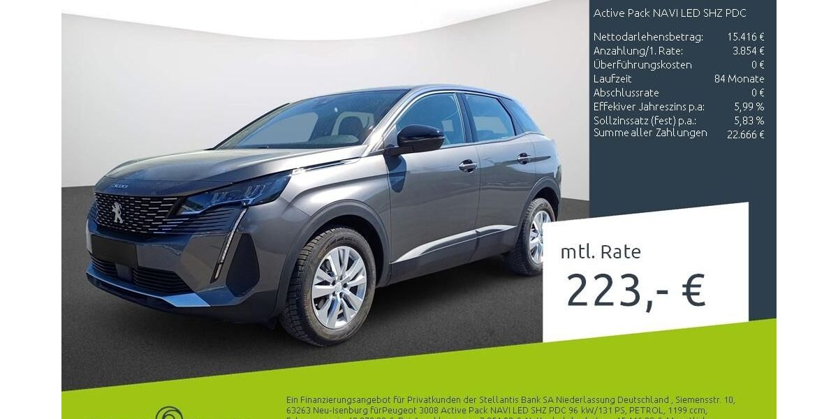 Peugeot 3008 10.341 km 19.270 &euro; Borken 46325