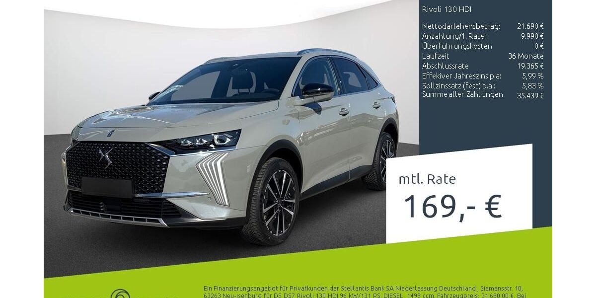 DS Automobiles DS7 (Crossback) 33.527 km 32.330 &euro; Borken 46325
