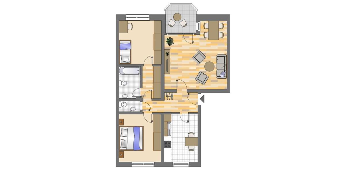 Etagenwohnung Dorsten - 3.5 Zimmer, 80 m&sup2;, 428&euro; | Angebot:25884353