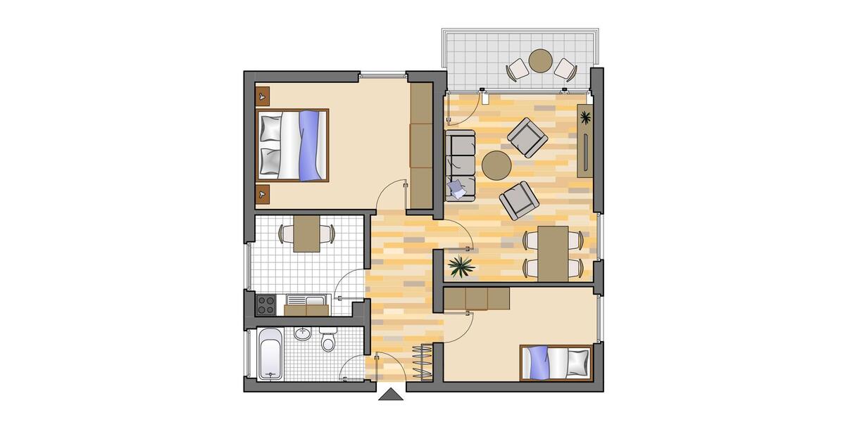 Erdgeschoßwohnung Gelsenkirchen Gelsenkirchen-Nord - 3 Zimmer, 71 m&sup2;, 499&euro; | Angebot:25542359