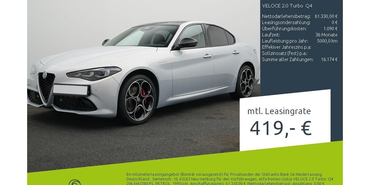 Alfa Romeo Giulia 2.500 km 60.450 &euro; Borken 46325