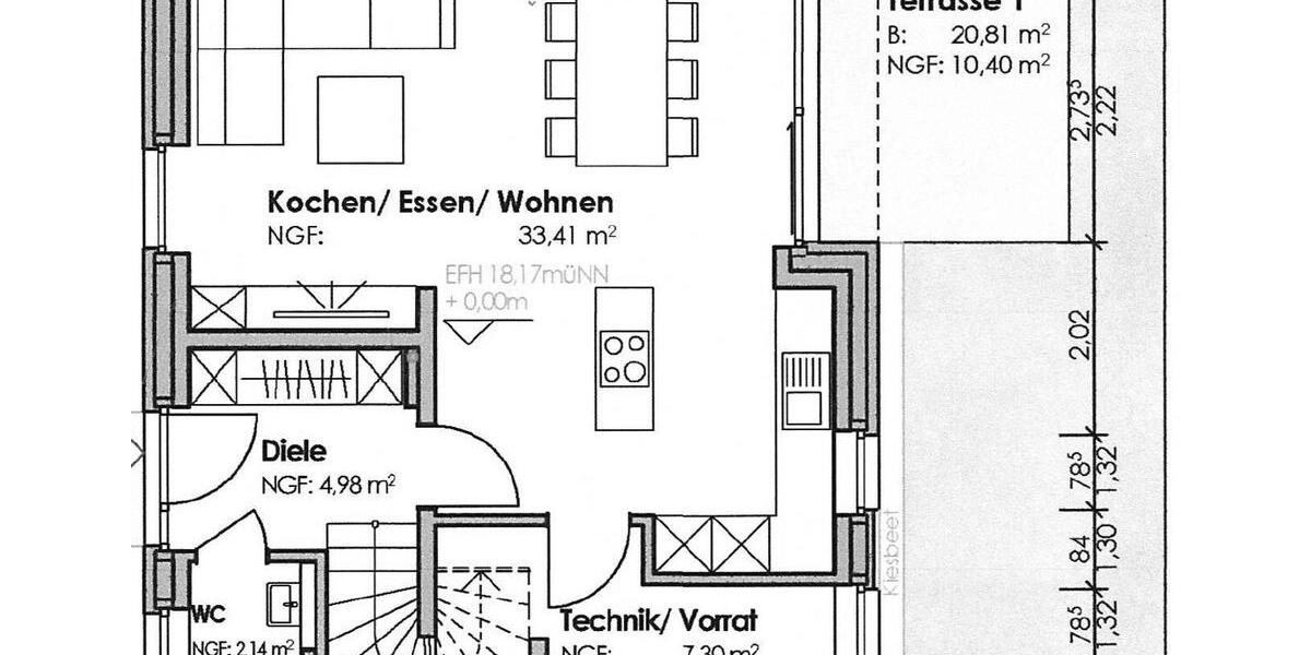 Doppelhaushälfte Bocholt Feldmark - 5 Zimmer, 135 m&sup2;, 1.500&euro; | Angebot:23620831