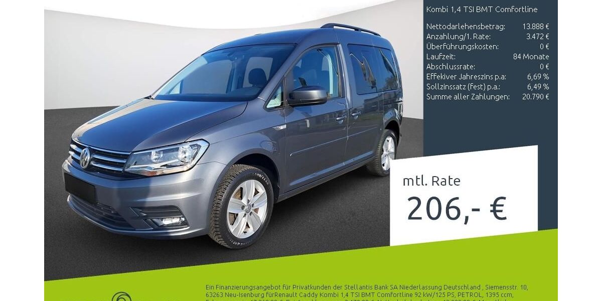 VW Caddy 88.384 km 17.360 &euro; Bocholt 46395