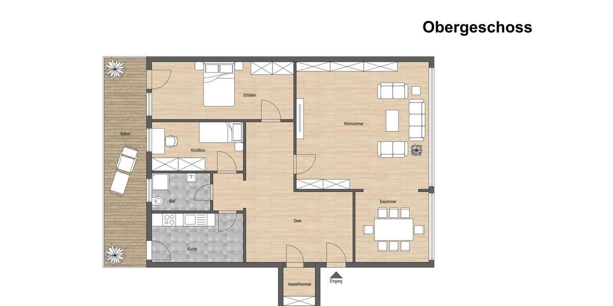 Etagenwohnung Borken - 3 Zimmer, 93 m&sup2;, 880&euro; | Angebot:26679292