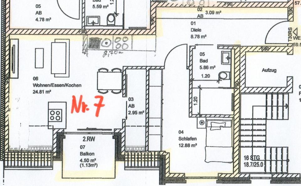 Etagenwohnung Wesel - 2 Zimmer, 60 m&sup2;, 765&euro; | Angebot:26034990