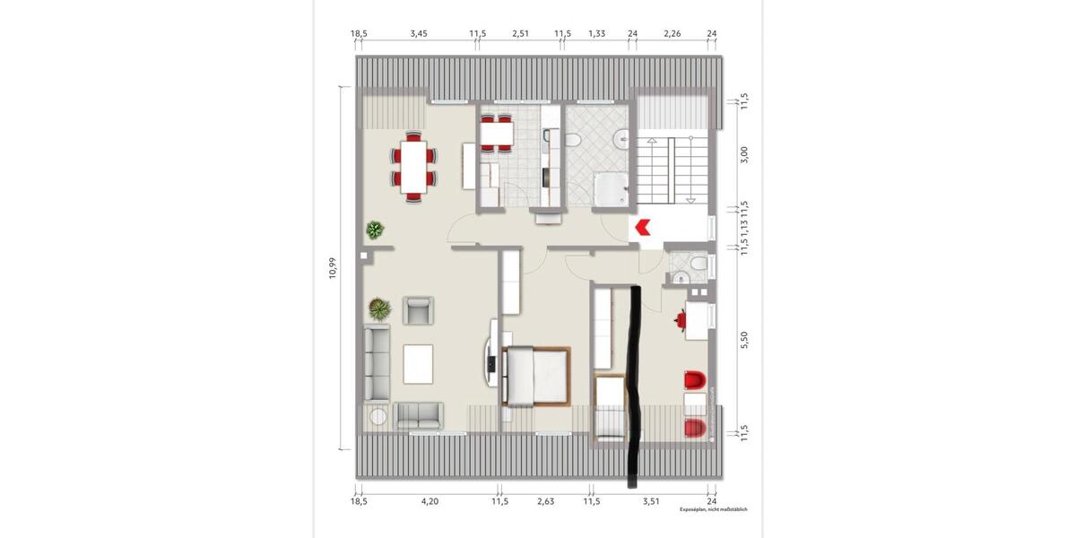 Dachgeschoßwohnung Gladbeck - 4.5 Zimmer, 83 m&sup2;, 750&euro; | Angebot:25806783
