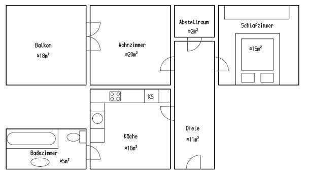 Etagenwohnung Bocholt Feldmark - 2 Zimmer, 71 m&sup2;, 570&euro; | Angebot:26674859