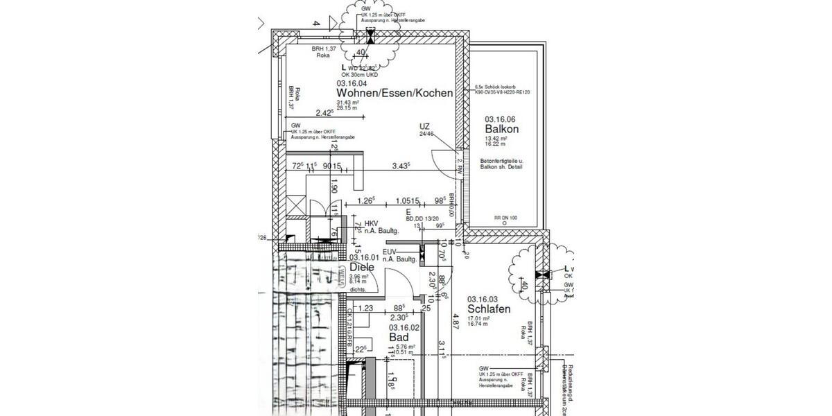 Etagenwohnung Voerde (Niederrhein) - 2 Zimmer, 62 m&sup2;, 355&euro; | Angebot:25539390