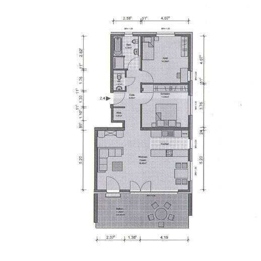 Etagenwohnung Neukirchen-Vluyn Neukirchen - 3 Zimmer, 101 m&sup2;, 1.200&euro; | Angebot:26703076