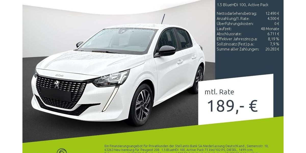 Peugeot 208 40.300 km 16.989 &euro; Bocholt 46395