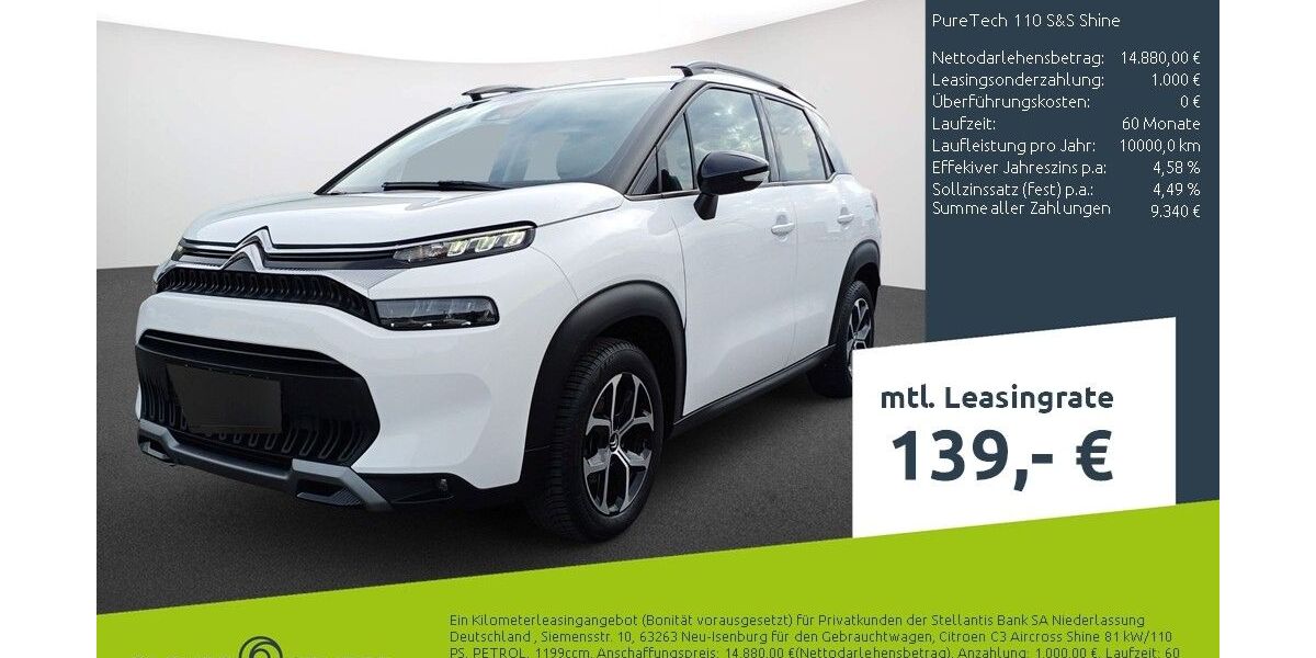 Citroen C3 Aircross 16.499 km 13.144 &euro; Bocholt 46395