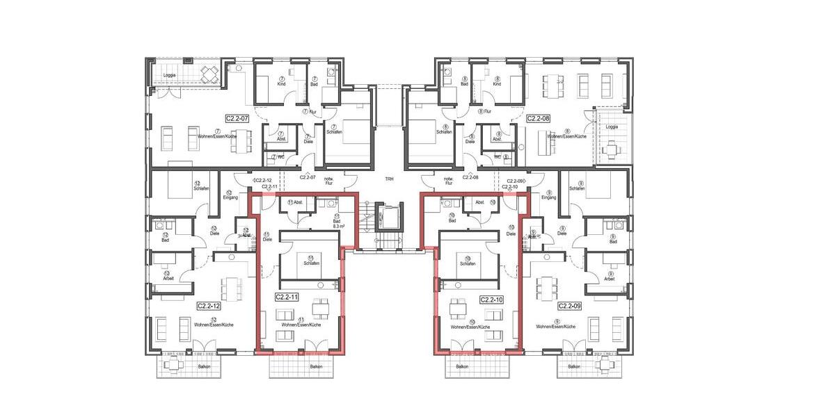 Erdgeschoßwohnung Bocholt - 2 Zimmer, 70 m&sup2;, 870&euro; | Angebot:25869900