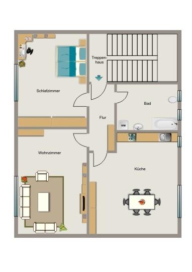 Etagenwohnung Bottrop - 2.5 Zimmer, 57 m&sup2;, 419&euro; | Angebot:26227969
