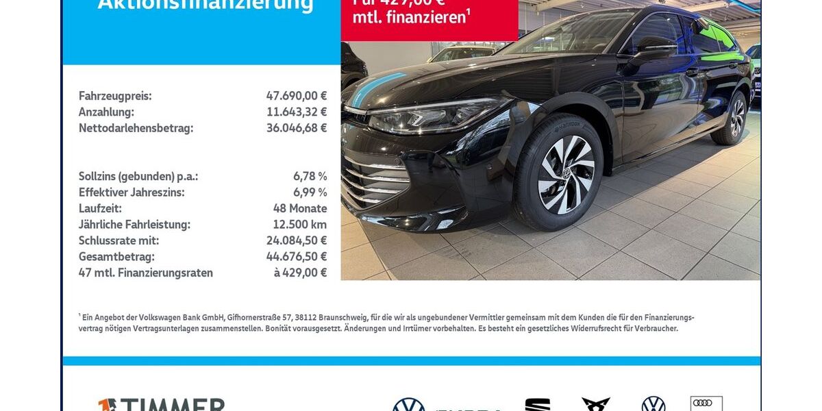 VW Passat 7.999 km 47.690 &euro; Borken 46325