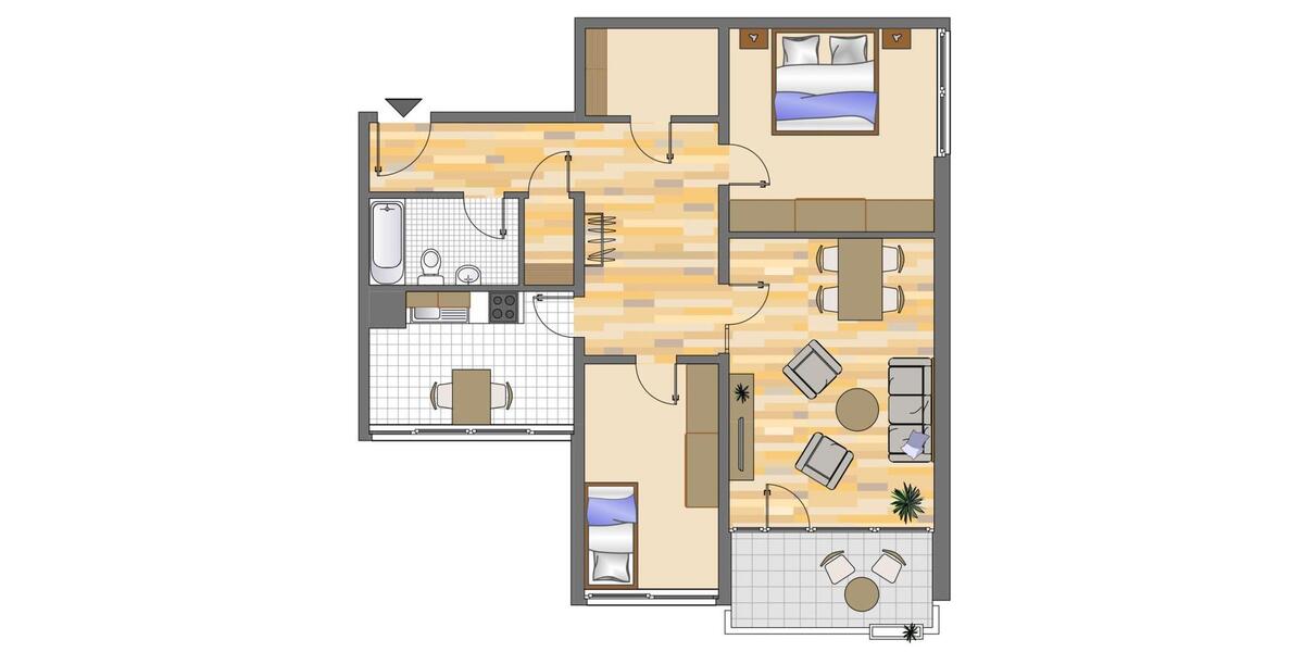 Etagenwohnung Gelsenkirchen Gelsenkirchen-Nord - 3 Zimmer, 78 m&sup2;, 569&euro; | Angebot:25238061