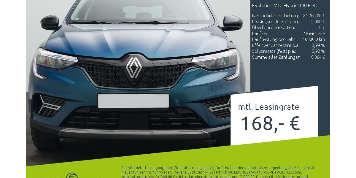Renault Arkana 1.500 km 24.260 &euro; Borken 46325