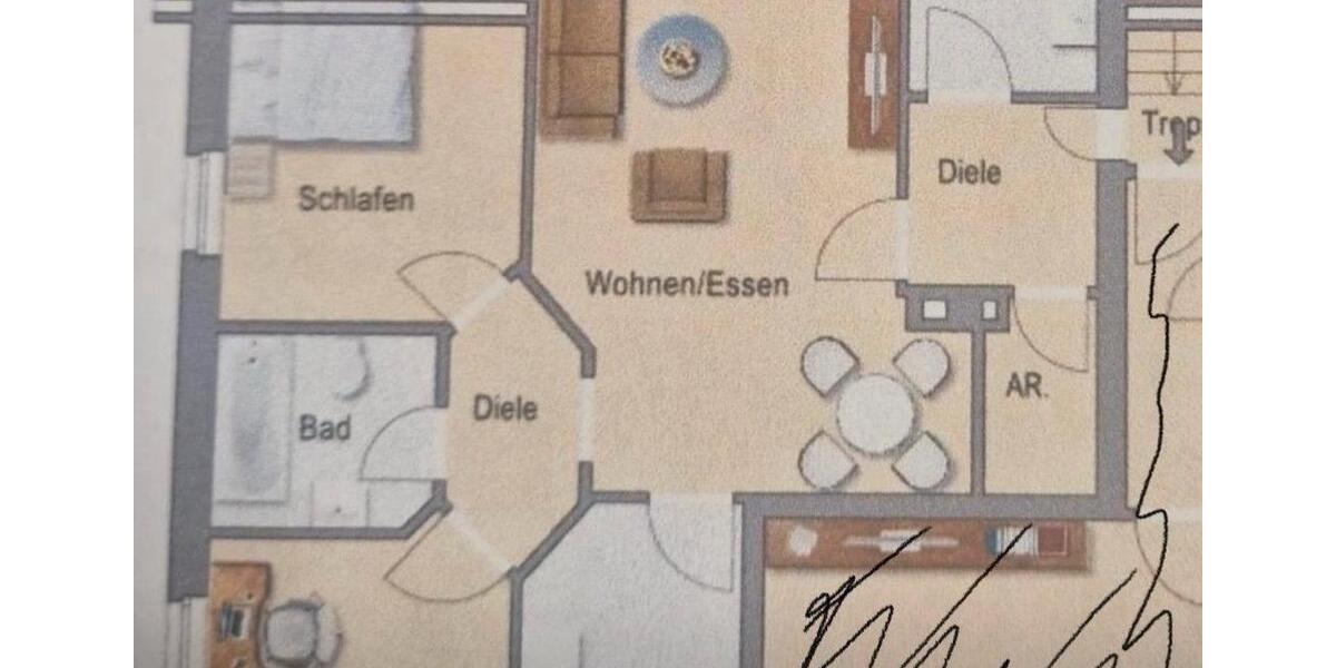 Dachgeschoßwohnung Bottrop Batenbrock - 3.5 Zimmer, 70 m&sup2;, 896&euro; | Angebot:26609153