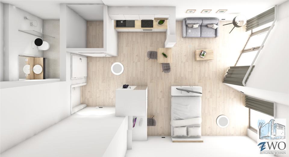 Etagenwohnung Bocholt - 1 Zimmer, 49 m&sup2;, 990&euro; | Angebot:24584250