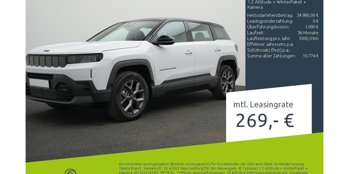 Jeep Compass 2.500 km 33.880 &euro; Borken 46325